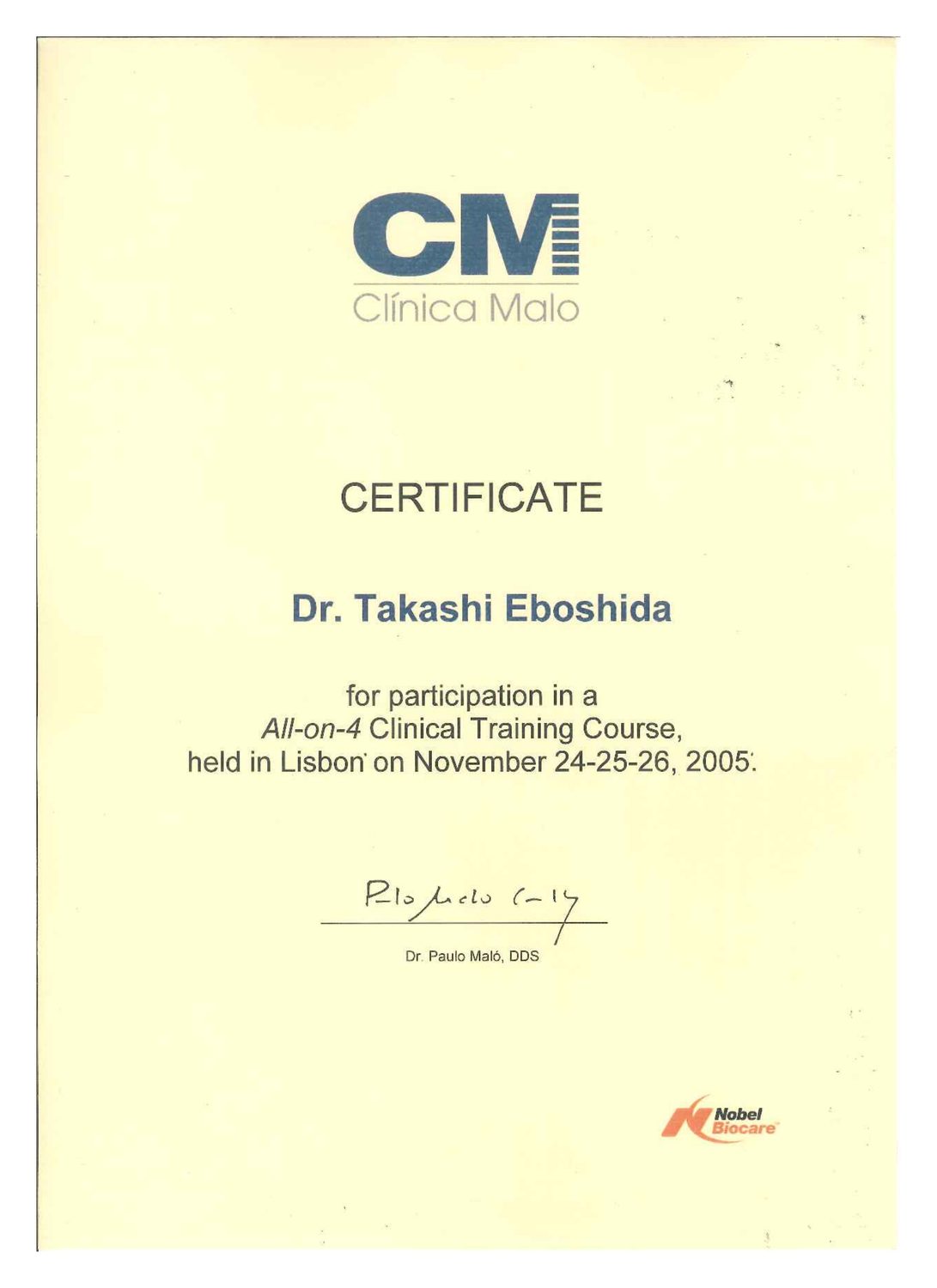 Clínica Maló All-on-4 Clinical Training ／ Lisbon