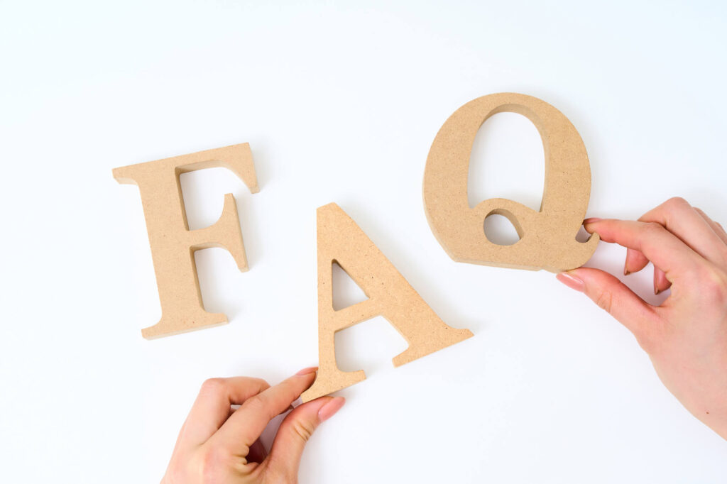 FAQのブロックと手元